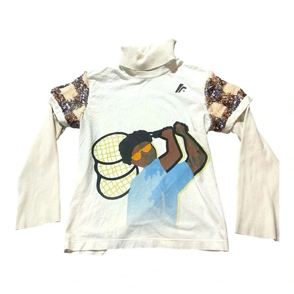 OPD NY Nicole Ashley Fall Risk Tennis Turtleneck Women’s Medium One Of Kind Sz S - Picture 1 of 4
